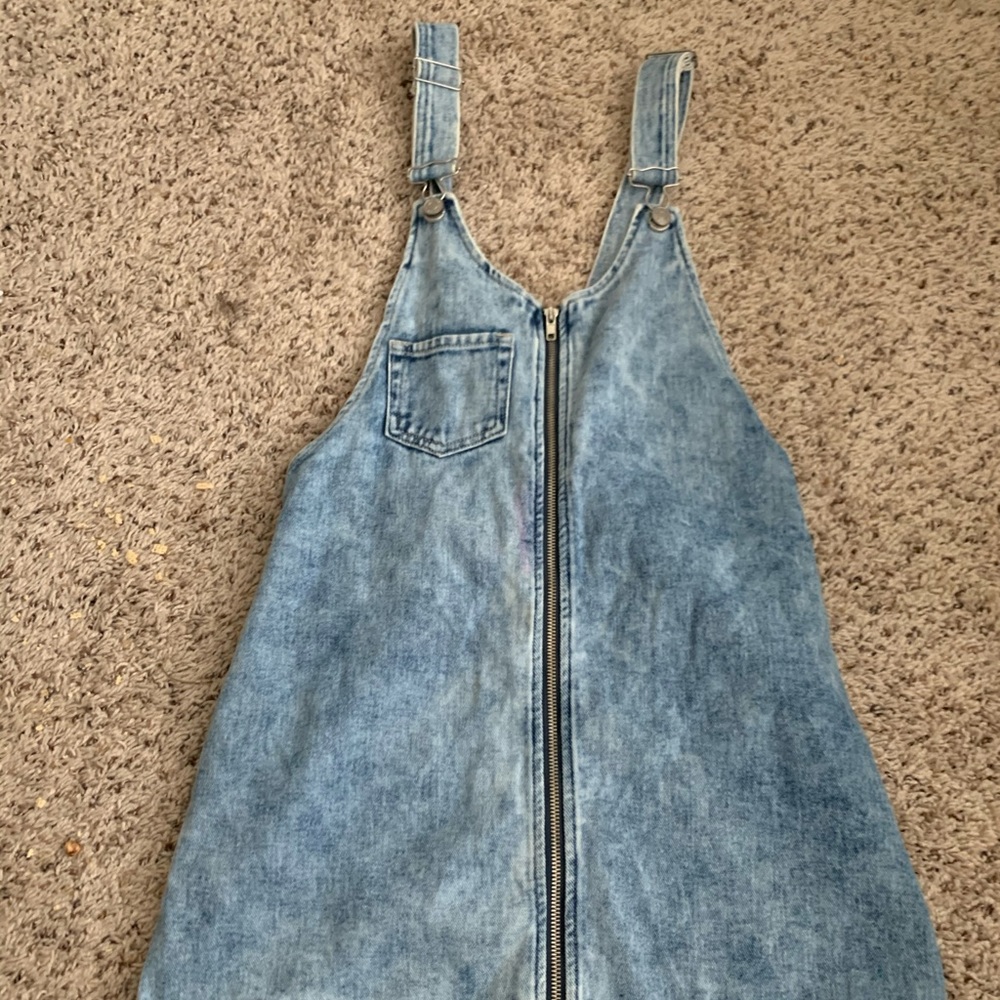 Pacsun denim overall mini skirt